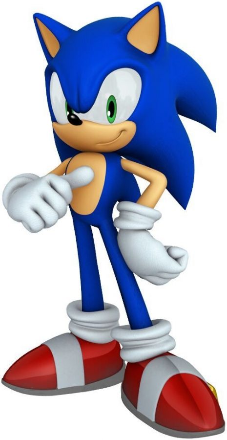 A photo illustrating Sonic in all his glory showing off his quickness and elusiveness
