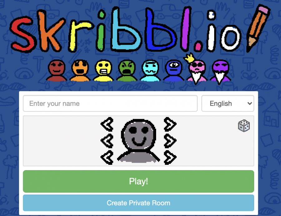 Screenshot of the website of party game Skribbl.io
