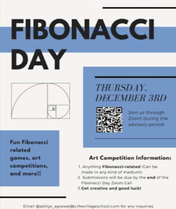 The Fibonacci Day event poster created by Mu Alpha Theta members. 