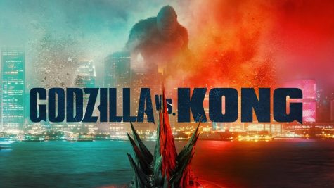 Pictured is one of the movie posters for “Godzilla vs Kong”. 