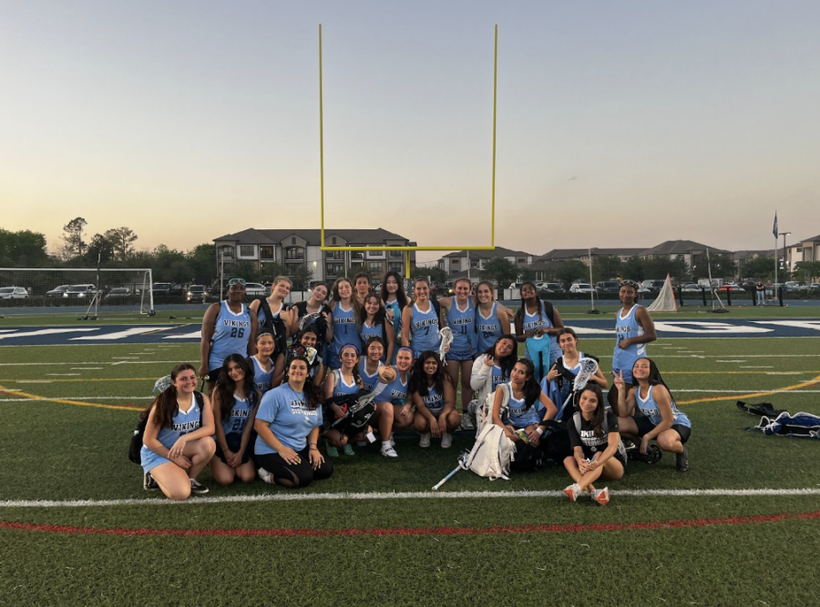 The Girls Lacrosse team after a win! Photographed by Margaret Davis