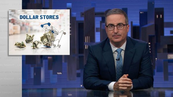 The cover image for the most recent Last Week Tonight episode, Dollar Stores