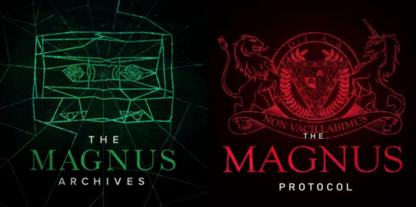 The Magnus Archives’s podcast cover alongside The Magnus Protocol’s podcast cover