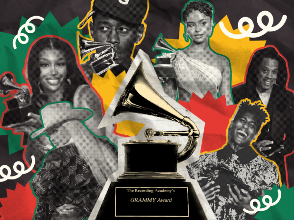 Some well-known black winners at the Grammys in the 2020s -  Original graphic edited by Christina Nguyen